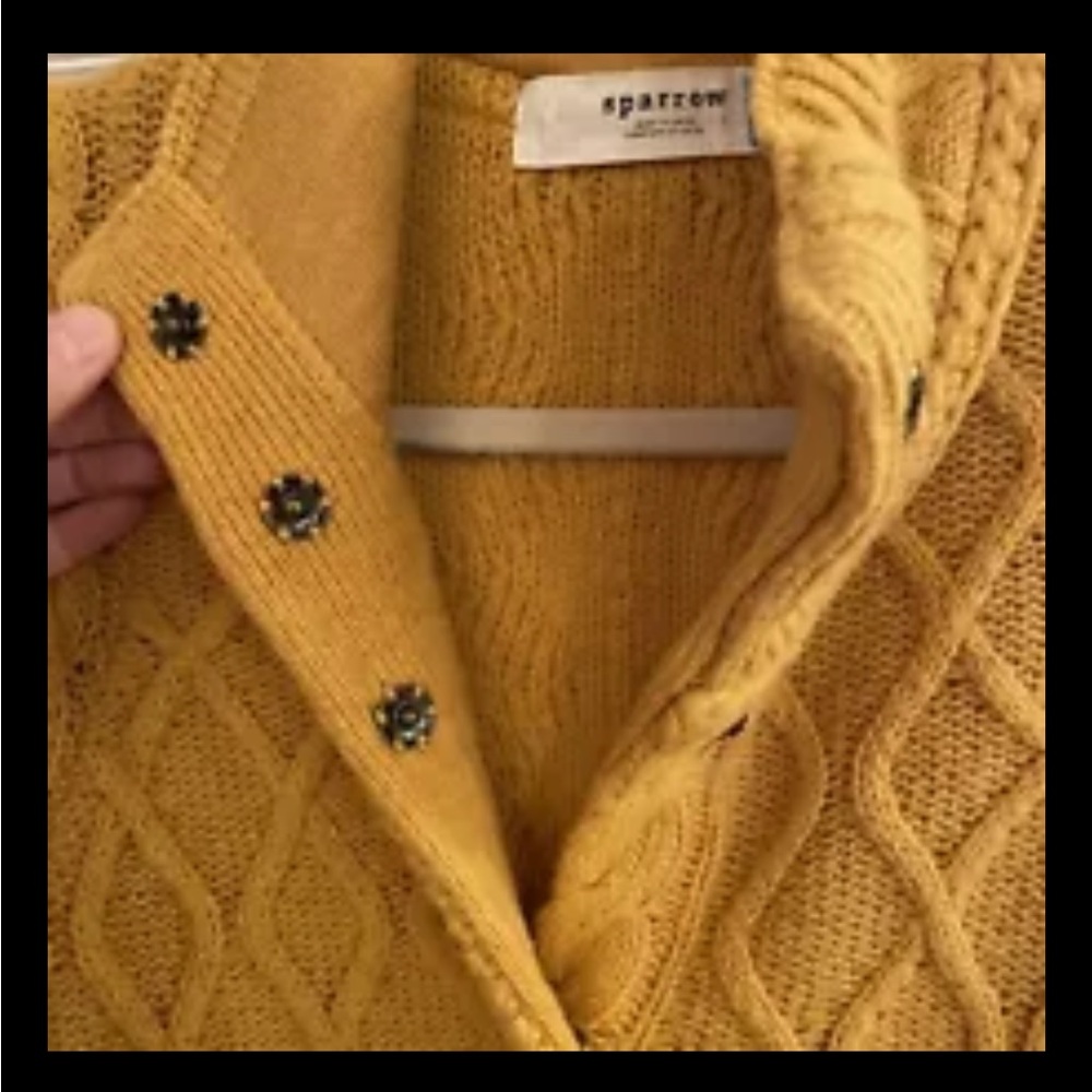 Anthropologie Sparrow Long Cardigan Sweater XS 100% Lambswool - Picture 4 of 7